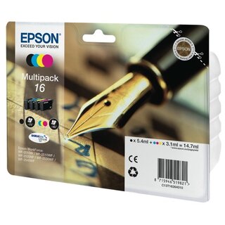 Tintenpatrone Epson T163140, Reichweite: 500 Seiten, schwarz