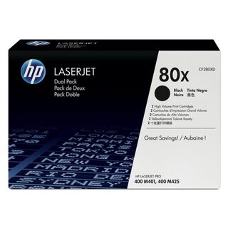 Toner HP CF280XD, Reichweite: 6.900 Seiten, schwarz, 2 Stck