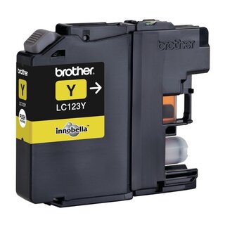 Tintenpatrone Brother LC-123Y, Reichweite: 600 Seiten, gelb