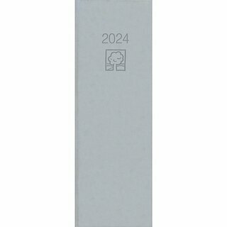 Zettler Tischkalender 801 UWS, 2T/1S, Vormerkbuch, 10,5 x 29,7 cm, grau, 2027