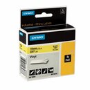 Dymo Rhino Tape Vinyl 19 mm x 5.5 m schwarz/gelb