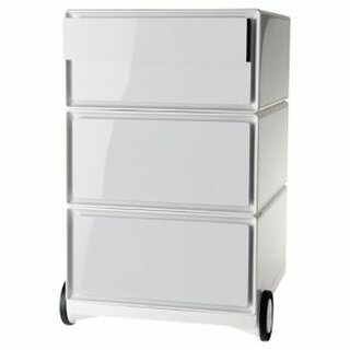 Rollcontainer Paperflow Easybox, 4 Schbe, Mae: 39 x 64,2 x 43,6 cm, wei