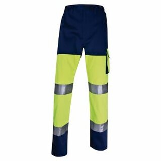Warnschutzarbeitshose Delta Plus Panostyle, Gre: S, 5 Taschen, gelb/blau