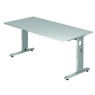 Schreibtisch OS19-5, verstellbar, Größe: 180 x 80cm, grau