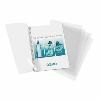 Einbanddeckel Pavo 8048601, A4, PET, transparent, 100 Stck