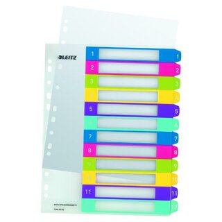 Register Leitz 1244, 1-12, A4+, aus Kunststoff, 12 Blatt,...