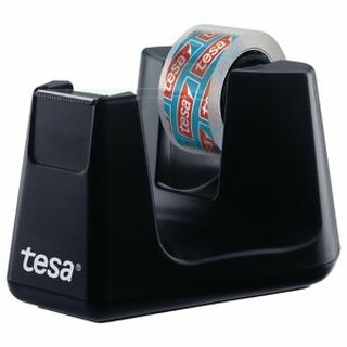 Tischabroller Tesa 53903, inkl. 1 Klebefilm 15mm x 10m, schwarz