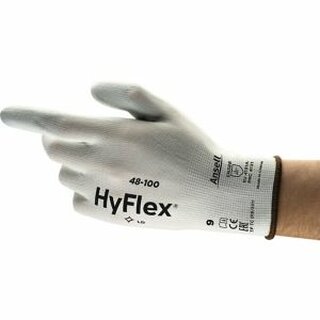Mechanikschutzhandschuhe HYFLEX 48-100, Mehrzweck, Gre 6, wei, 1 Paar