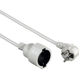Verlängerungskabel Hama 47865, mit Schutzkontakt, 3m, weiß