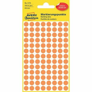 Markierungspunkte Avery Zweckform 3178, D 8mm,...