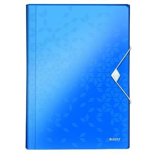 Ordnungsmappe Leitz 4589 6 Fächer, mit Gummizug, blau...