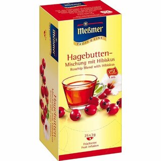 Tee Meßmer 811290, Hagebutte mit Kräutern, 25 Beutel a 3,0g