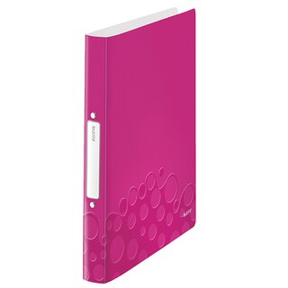 Ringbuch Leitz 4257 WOW, A4, 2-Ringe, Ringdurchmesser: 25mm, pink metallic