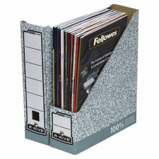 Stehsammler Fellowes R-Kive 0186004, Magazin A4 aus Wellpappe grau/wei