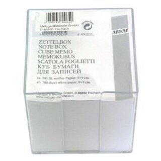 Notizzettel-Box Metzger 69020340, 700 Bl weiß, Maße:...