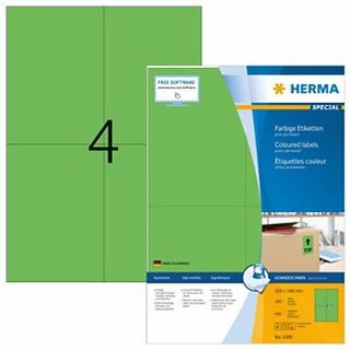 Etiketten Herma 4399, 105 x 148mm (LxB), grn, 400 Stck