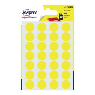 Markierungspunkte Avery Zweckform PSA15J, D 15mm, gelb,...