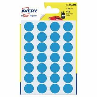 Markierungspunkte Avery Zweckform PSA15B, D 15mm, blau, 168 Stck
