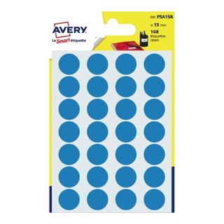 Markierungspunkte Avery Zweckform PSA15B, D 15mm, blau, 168 Stck