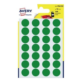 Markierungspunkte Avery Zweckform PSA15V, D 15mm, grn, 168 Stck