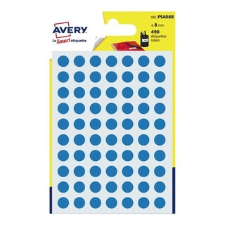Markierungspunkte Avery Zweckform PSA08B, D 8mm, blau,...