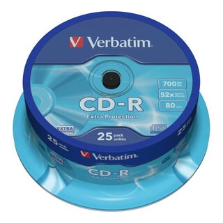 CD-R Verbatim 43432, 700MB, 80Min, 52x, Spindel mit 25 Stck