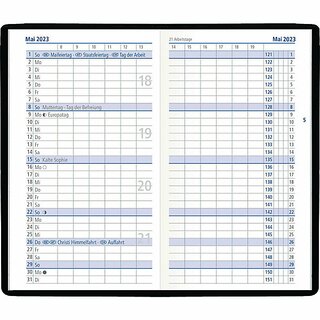 Zettler Taschenkalender 520, 1M/2S, Softcover, 9,5 x 17cm, sortiert, 2027