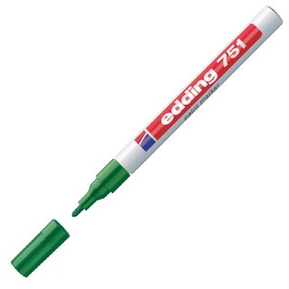 Lackmarker, 751, Rundspitze, 1 - 2 mm, Schreibf.: grün