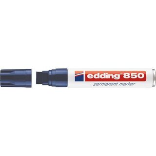 edding Permanentmarker 850 4-850003, nachfllbar, Keilspitze, 5 - 15 mm, blau