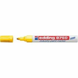 edding Lackmarker 8750 Industry 4-8750005, Einweg, Rundspitze, 2-4mm, gelb