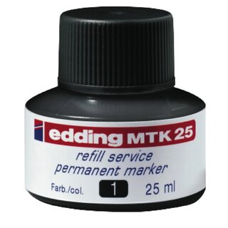 Nachflltusche edding MTK25, Inhalt: 25ml, schwarz