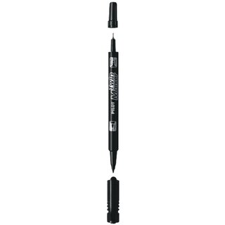 Pilot Permanentmarker BeGreen Twin 4045701, 2 Spitzen: 0,4 & 0,8 mm, schwarz