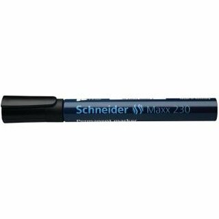 Permanentmarker Schneider Maxx 230, Rundspitze, Strichstrke: 1-3mm, schwarz