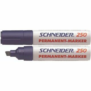 Permanentmarker Schneider Maxx 250, Keilspitze, Strichstrke: 2+7mm, blau