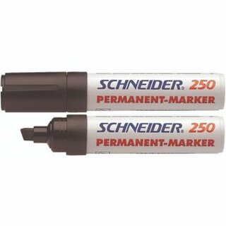 Permanentmarker Schneider Maxx 250, Keilspitze, Strichstrke: 2+7mm, schwarz