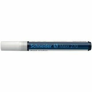 Lackmarker Schneider Maxx 270, Rundspitze, Strichstrke: 1-3mm, wei