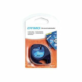 DYMO Schriftband S0721650, 12mm x 4m, schwarz auf blau