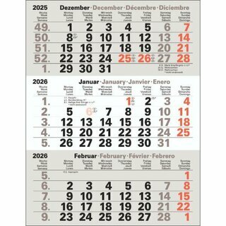 Bühner Ersatzblätter f.Tischkalender M3TKM, 3 Monate / 1...