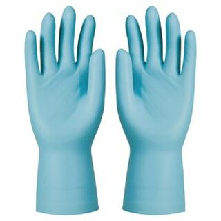 Einwegschutzhandschuhe KCL Dermatril P 743, Latex, blau, Gre 7, 50 Stck