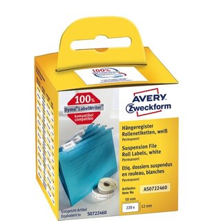 Rollenetiketten Avery Zweckform AS0722460 12x50 mm, we, 1 Rolle/220 Etiketten