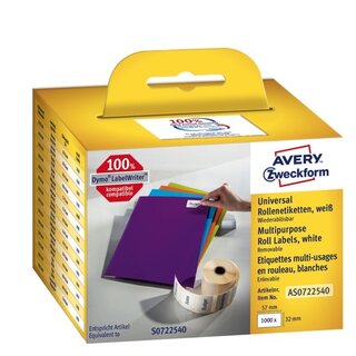 Rollenetiketten Avery Zweckform AS0722540 32x57 mm, we, 1 Rolle/1.000 Etiketten