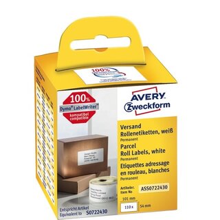 Rollenetiketten Avery Zweckform ASS0722430 54x101 mm, we, 1 Rolle/110 Etiketten