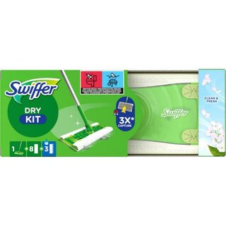 Bodenreiniger Swiffer Starterkit mit 8 Bodentchern und 1 Stab