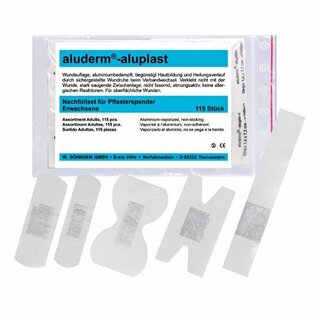 Nachfüllset mit 115 aluminiumbedampften Wundpflastern,...