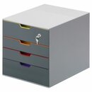 Schubladenbox Durable 7606 Varicolor, 4 Schubladen, A4+...