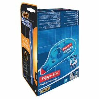 Korrekturroller Tipp-Ex 989680 Pocket Mouse + Gelocity Quick Dry, 10 Stck