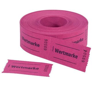 Wertmarke Sigel GR554, rot, 500 Bons je Rolle, 1 Rolle