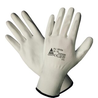 Mechanikschutzhandschuhe Hase 5095 PU, Größe 10, weiß, 1...
