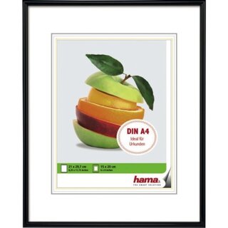 Bilderrahmen Hama 66222, Sevilla, 21 x 29,7cm, (Bildformat: 15 x 20cm), schwarz