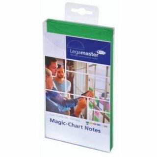 Magic Chart Notes Legamaster 159404, elektrostatisch haftend, 10x20, grün, 100St